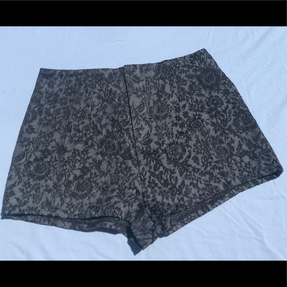 High waisted patterned shorts